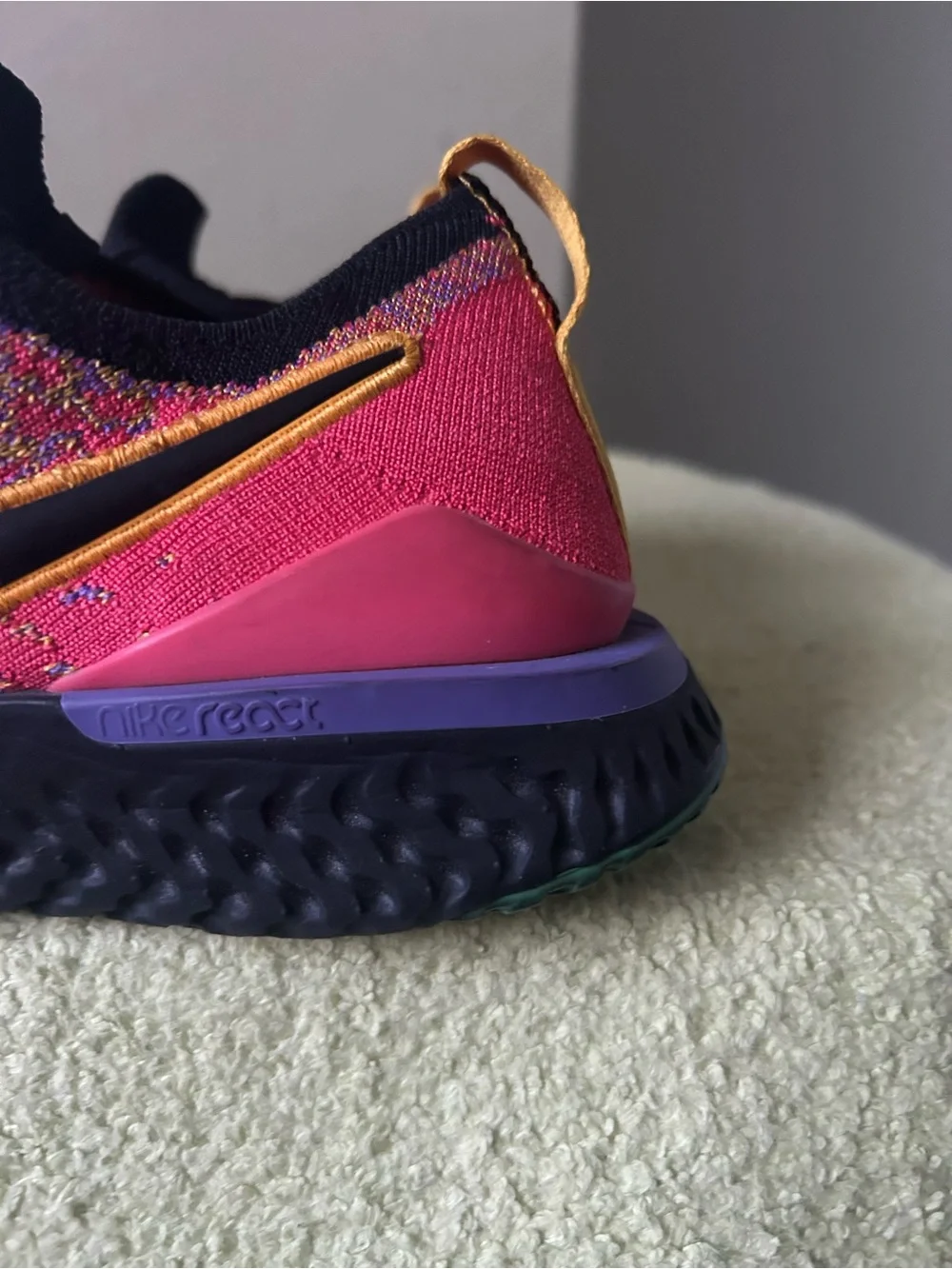Nike Women’s Black Sneakers with Pink, Teal & Yellow Accents Ck0818-001